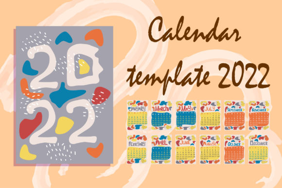 Calendar Template 2022 for Cricut and Handmade Projects