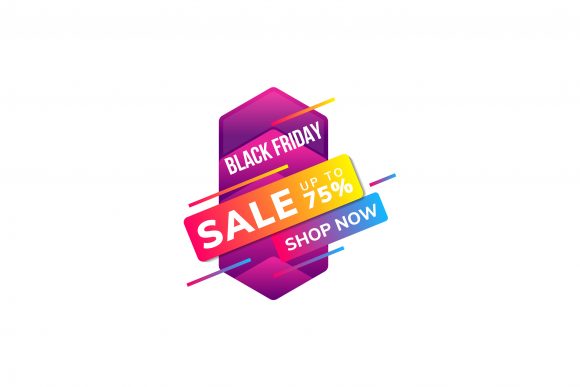 Colorful Black Friday Banner Element for Web Elements and Graphics