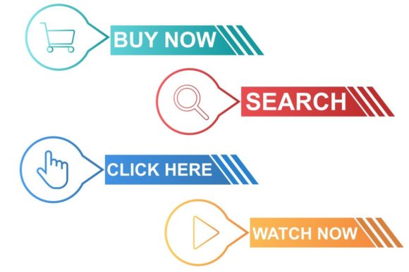 Colorful Button Design for Website Graphics