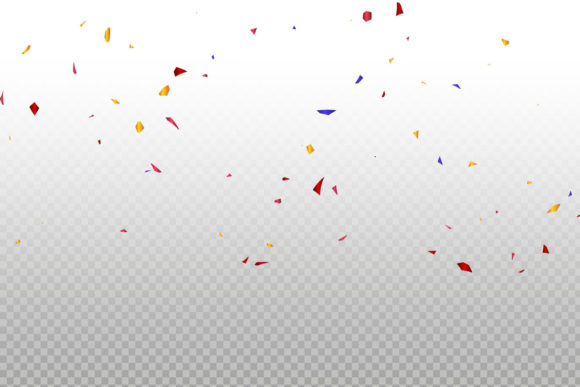 Colorful Confetti and Ribbon Falling Graphics for Web Elements
