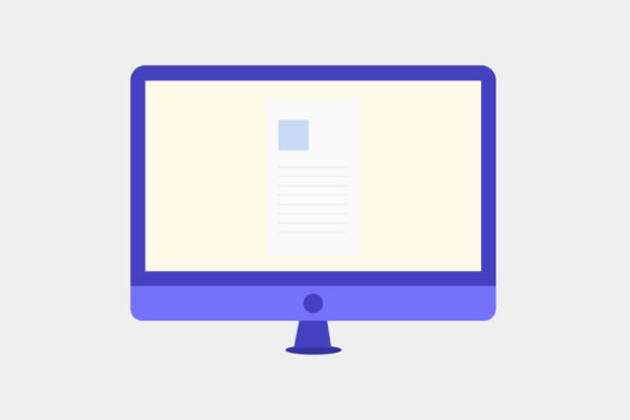 Desktop Monitor Mockup Icon Vector Art for Web Elements and Graphics