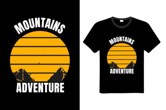 Mountain Adventure T-shirt Design for Local Business Branding