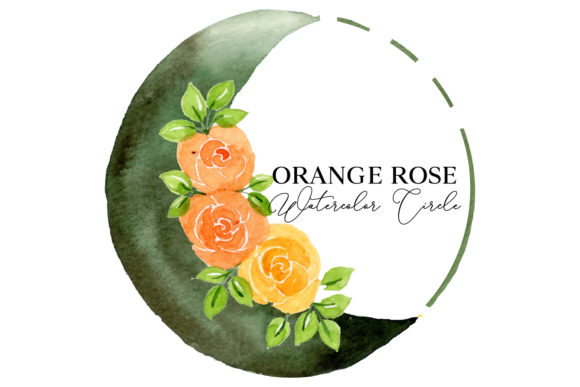 Orange Rose Circle Pattern - A Versatile Graphic for Web Elements