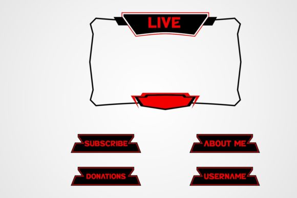 Overlay Panel Live Streaming Graphics for Web Elements
