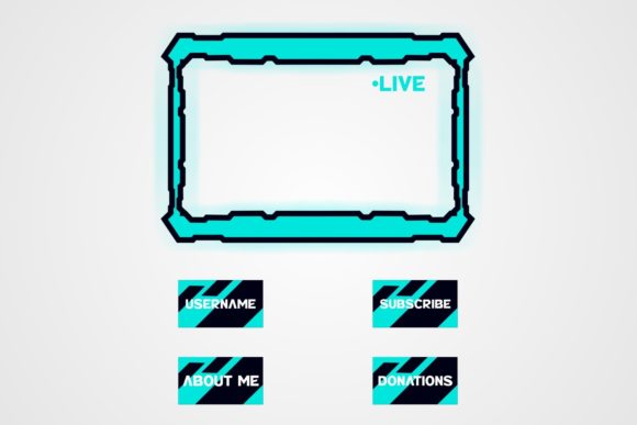 Streaming Overlay Frame – A Versatile Graphic Design Asset for Web Elements