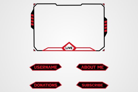 Streaming Overlay Template for Web Elements and Graphics