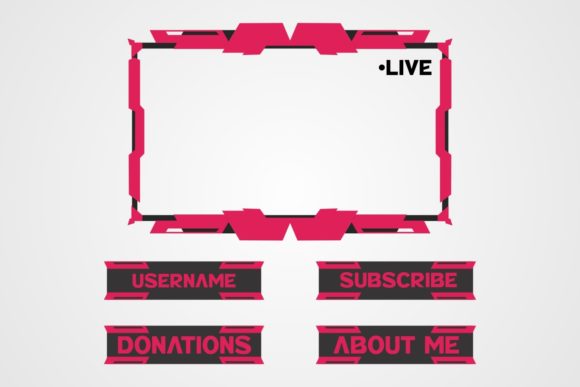 Twitch Live Stream Overlay - Web Elements for Creative Design