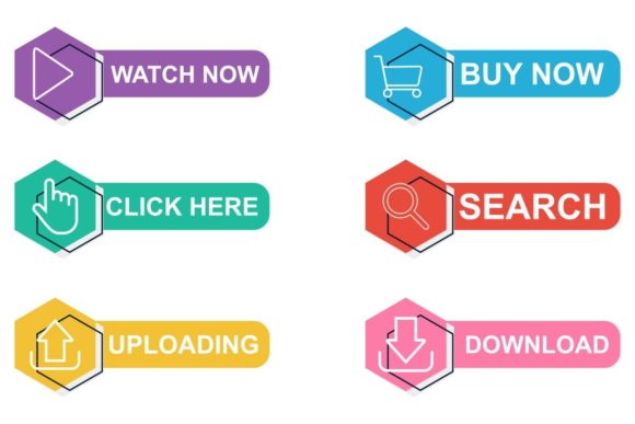 Vector Web Buttons for Modern Web Elements and Graphics