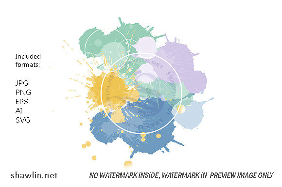 Watercolor Splash Decorative Element for Web Elements and Graphics