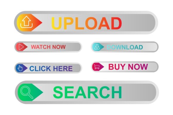 Web Buttons Vector Design for Web Elements and Graphics