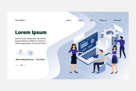Web Development Landing Page Graphics for Web Elements