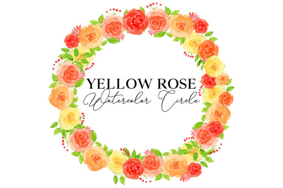 Yellow Rose Watercolor Circle Review